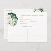 Rezeptionskarten für tropisches botanisches Brautp Einladung (Vorne/Hinten)