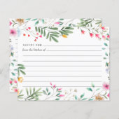 Rezeptionskarten für Wildblumen (Vorne/Hinten)