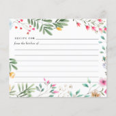 Rezeptionskarten für Wildblumen (Vorderseite)