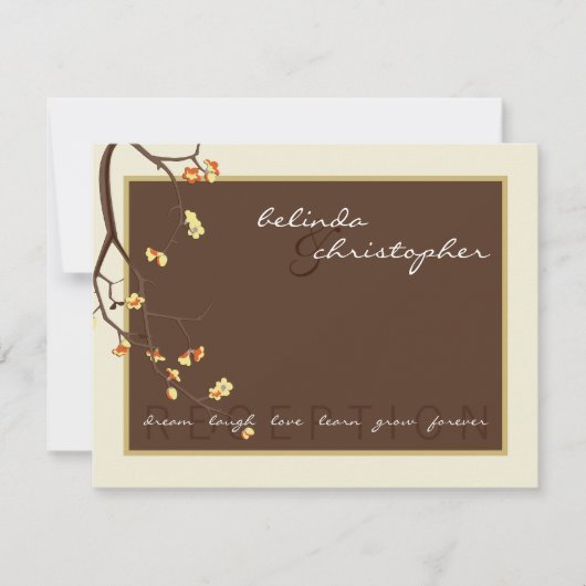 REZEPTIONSKARTEN: Kirschblüten 3L Einladung (Vorderseite)