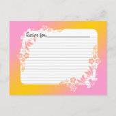 Rezeptionskarten mit Entsprechungen auf Blumenpast Postkarte (Rückseite)