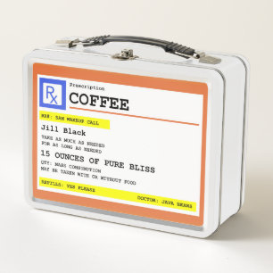 Rezeptkaffee Personalisiert Metall Brotdose