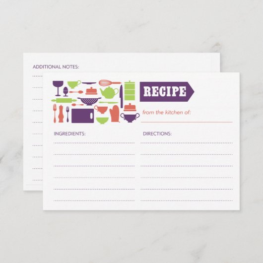 Rezeptkarte (Vorne/Hinten)