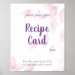 Rezeptkarte Dusche Schild