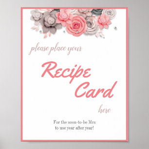 Rezeptkarte Duschschild Poster