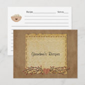 Rezeptkarte für altes Papier Postkarte (Vorne/Hinten)