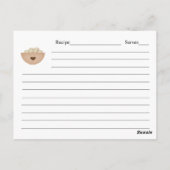 Rezeptkarte für altes Papier Postkarte (Rückseite)