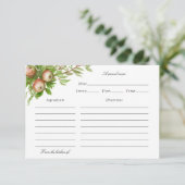 Rezeptkarte für Aquarelle Dankeskarte (Stehend Vorderseite)