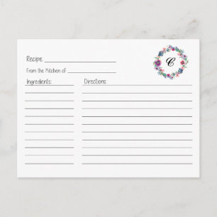 Rezeptkarte für Blumenkranke Postkarte