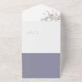 Rezeptkarte für das blaue Brautparty All In One Einladung (Außenbereich)