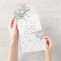 Rezeptkarte für das blaue Brautparty