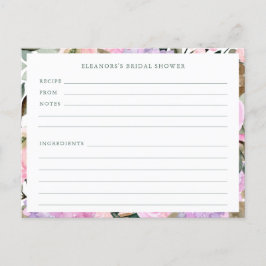 Rezeptkarte für das farbenfrohe Wasser des Lavende Postkarte
