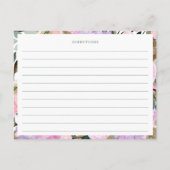 Rezeptkarte für das farbenfrohe Wasser des Lavende Postkarte (Rückseite)