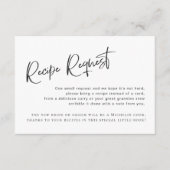 Rezeptkarte für das schwarz-gotische Brautparty Begleitkarte (Vorderseite)