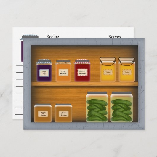 Rezeptkarte für den Landesdurchschnitt Postkarte (Vorne/Hinten)