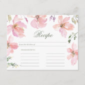 Rezeptkarte für die Wasserfarbenflora der Braut (Vorderseite)