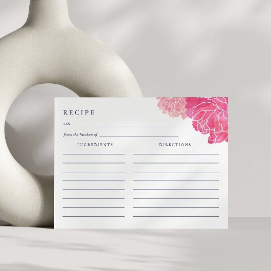 Rezeptkarte für Navy Strip & Pink Peony