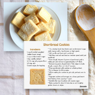 Rezeptkarte für Shortbread-Kekse  Postkarte