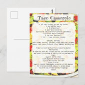Rezeptkarte für Taco casserole Postkarte (Vorne/Hinten)