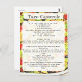 Rezeptkarte für Taco casserole Postkarte (Vorne/Hinten)