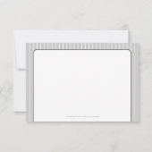 Rezeptkarte für weiße Streifen Einladung (Rückseite)