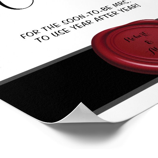 Rezeptkarte hier Pen & Inkwell Duschgel ablegen Poster (Ecke)