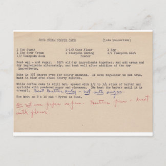 Rezeptkarte Postkarte