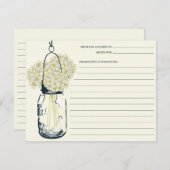 Rezeptkarte von Mason Jar & Hydrangeas (Vorne/Hinten)