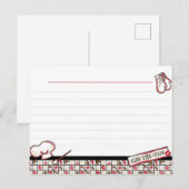 Rezeptkarten. Kuss der Koch Postkarte (Vorne/Hinten)