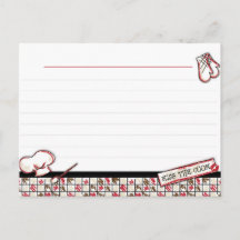 Rezeptkarten. Kuss der Koch