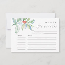 Rezeptkarten Watercolor Weihnachten Einladung