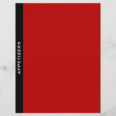 Rezeptkategorie | Appetithappen | Rot Schwarz/Weiß (Rückseite)