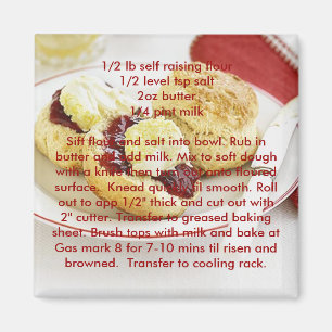 Rezeptmagneten - grundlegende Scones Magnet