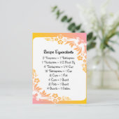 Rezeptoräquivalent Pastel Floral Postkarte (Stehend Vorderseite)