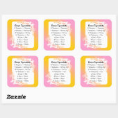 Rezeptoräquivalent Pastel Floral Sticker (Blatt)