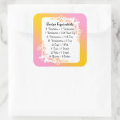 Rezeptoräquivalent Pastel Floral Sticker (Tasche)