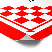 Rezeptoräquivalente Helper Red White Checked Poste Poster (Ecke)
