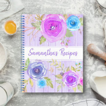 Rezeptorenkochbuch rustikales Pflaumenholz