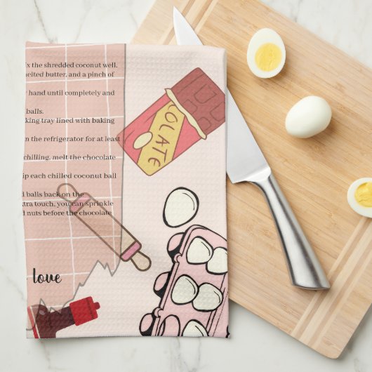 Rezeptorinfötchen Geschirrtuch (Viertel Falte)