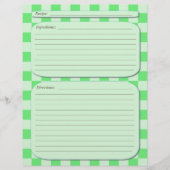 Rezeptseite mit grünem Licht (Vorderseite)