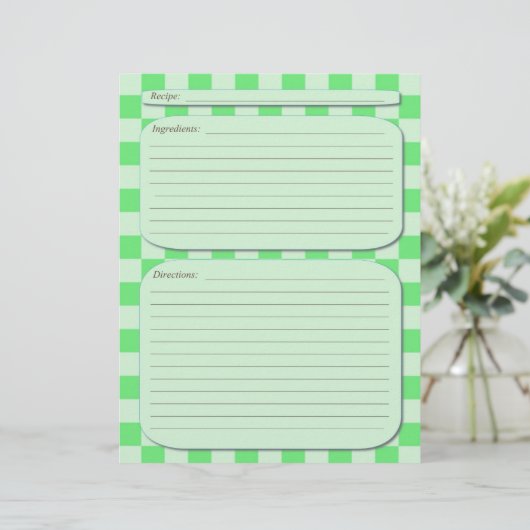 Rezeptseite mit grünem Licht (Stehend Vorderseite)