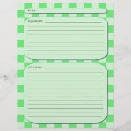 Rezeptseite mit grünem Licht