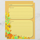 Rezeptseite zum Thema Herbst (Vorne/Hinten)