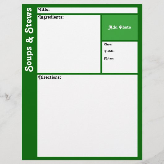 Rezeptseiten (dunkelgrün) (Rückseite)