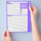 Rezeptseiten (Leichte Violette) Flyer (Hand)