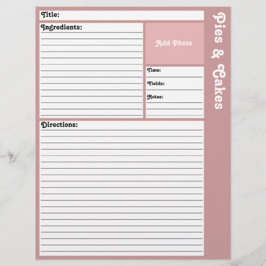 Rezeptseiten (Mauve) (Vorderseite)