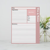 Rezeptseiten (Mauve) (Stehend Vorderseite)