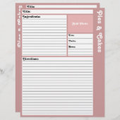 Rezeptseiten (Mauve) (Vorne/Hinten)