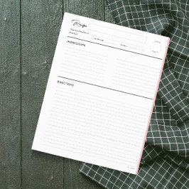 Rezeptseiten mit Linken Moderne im Format Blush