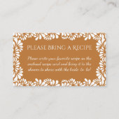 Rezeptur des mexikanischen Brautparty talavera ter Begleitkarte (Vorderseite)